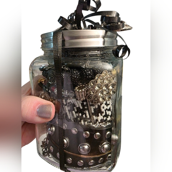Mystery Jewelry Jar Goth Grunge Punk Themed - Picture 1 of 13